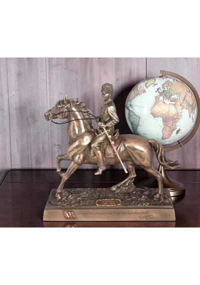 Veronese Mustafa Kemal Atatürk Atlı Bronz Renk Koleksiyon Figür 28cm