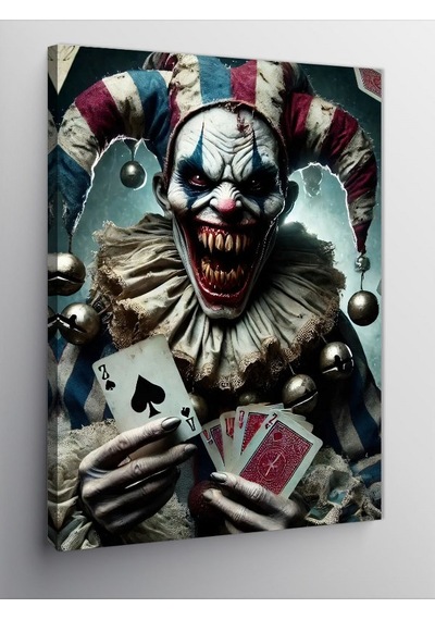 Kanvas Tablo Palyaço Joker 100cmx140cm