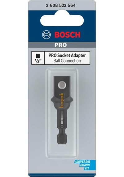 Bosch Pro 1/4 Bits Girişli 1/2 Kare Lokma Adaptörü 2608522564