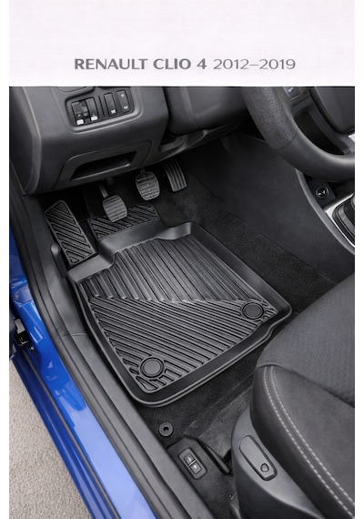 Renault Clio 4 2012-2019 Uyumlu 3d Oto Paspas Ve Bagaj Havuzu Set Premium