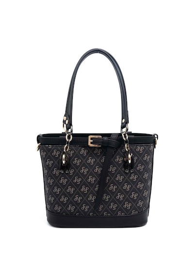 Silver Polo Sp1155 Kadın El Çantası Monogram Füme-siyah
