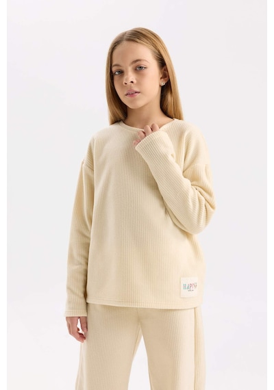 Defacto Kız Çocuk Pijama Takımı Polar Bisiklet Yaka Uzun Kollu Basic Düz Üst Uzun Alt D7745a824wnbg160 Bej Defacto Kız Çocuk Pijama Takımı Polar Bisiklet Yaka Uzun Kollu Basic Düz Üst Uzun Alt D7745a824wnbg160 Bej