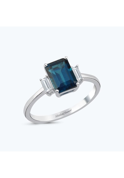 Altınbaş Pırlanta Emerald Topaz Yüzük Mkm109lbt-14k