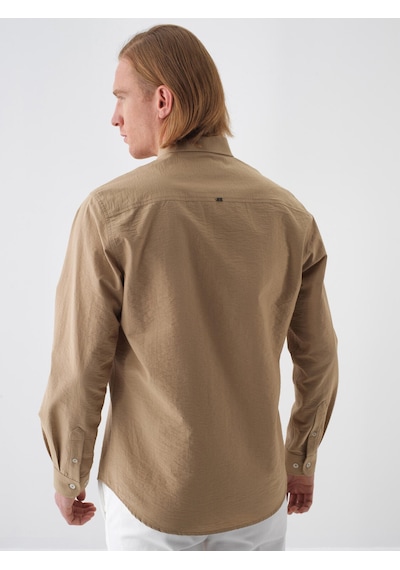 Xint Camel Pamuk Dokulu Regular Fit Gömlek 700967 Xint Camel Pamuk Dokulu Regular Fit Gömlek 700967