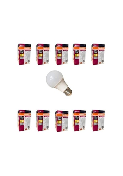 Led Ampul, 8.5w Güç, 2700k Sıcak Sarı Işık İle Enerji Tasarruflu 10'lu Paket