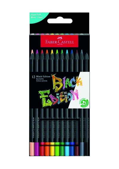 Faber Castell Black Edıtıon Kuru Boya 12 Li Çok Renkli