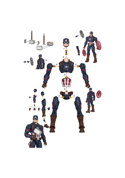Marvel Infinity Saga Captain America Figür Yapım Seti - 94 Parça Lisanslı Aksiyon Figürü Oyuncak