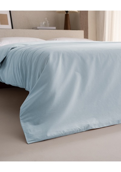 Madame Coco Manon King Size %100 Pamuk Ranforce Düz Nevresim - Mavi MAVI
