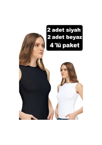 Tutku Elit Elastan Sıfır Kol 4'lü Paket Karışık