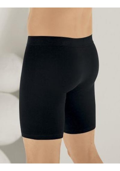 Şahinler Erkek Likralı Uzun Boxer Renk Seçenekli E114 Siyah