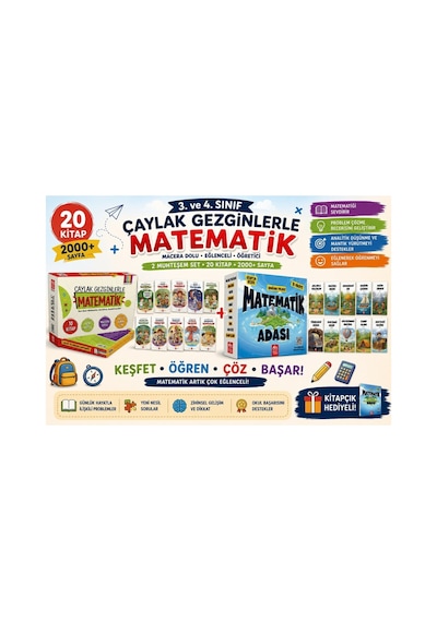 Model 3. Ve 4. Sınıf Matematik Macera Hikâye Seti 20 Kitap