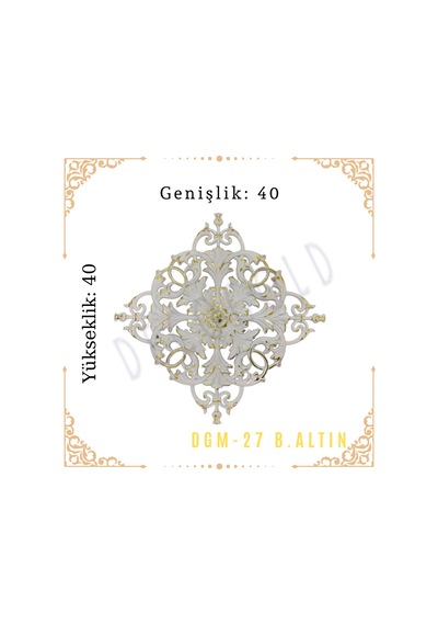 Decogold Saray Tavan Motif 40 40 Dgm-27-beyaz-altın