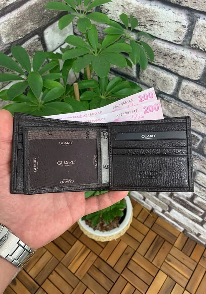 Guard Tek Pisotlu Klasik Kahverengi Erkek Cüzdan Çok Renkli