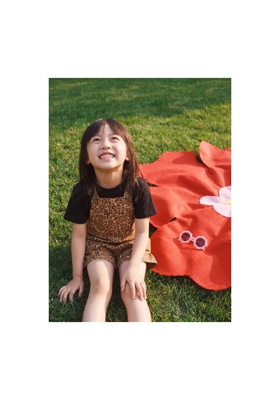Poala Kids Leopar Desenli Salopet