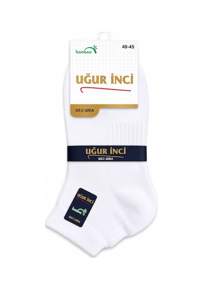 Uğur İnci Bambu Çorap Unisex Nefes Alabilen Terletmez Antibakteriyel Yumuşak Günlük Çorap 3 Lü Paket Beyaz