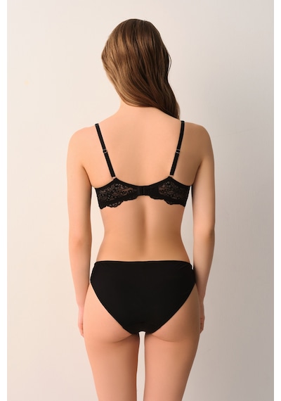 Suwen Lace Deluxe Desteksiz Balenli Sütyen Sw4056012 Siyah
