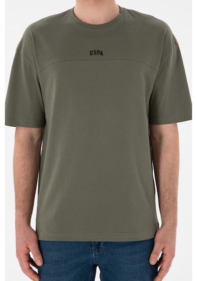 U.S. Polo Assn. Erkek Comfort Fit Bisiklet Yaka Haki Tişört 50306017-VR111
