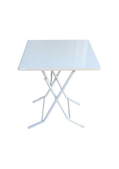 Katlanır Masa 60x60 Döküm Kenar Beyaz