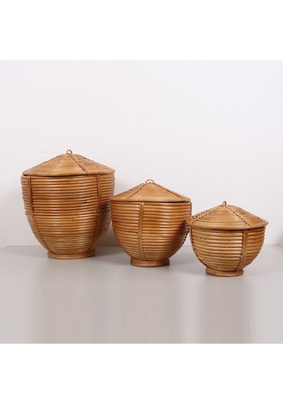 Himari Rattan 35x40 Cm. Büyük Saklama Kutusu Bej