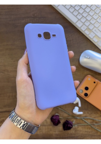 Samsung J7 2015 Uyumlu Kamera Korumalı Darbeye Dayanıklı Renk Atmayan Fab Silikon Kılıf Lila