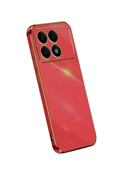 Herşeytrend Xiaomi Poco X6 Pro Kılıf Volet Silikon - Kırmızı Çok Renkli