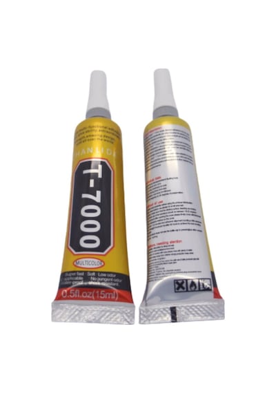 T7000 Ekran Cam Lens Kasa Kapak Çerçeve Yapıştırıcı 15 ML Siyah