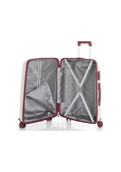 Mçs 3lü Set Kırılmaz Silikon Seyahat Valizi Bavulu V305 Kemik Kpudra Bej
