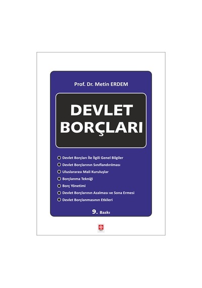 Devlet Borçları Metin Erdem Ekin