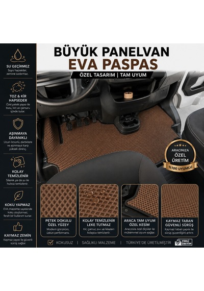 Ford-transit- 2014-2023 İçin Eva Sadece Ön Paspas Metal Topukluk Hariç