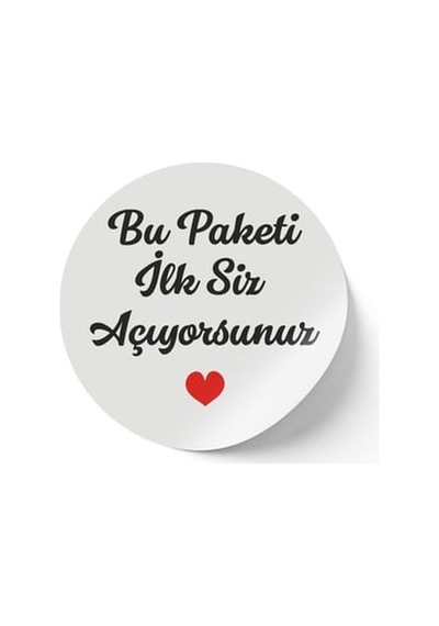 İlk Siz Açıyorsunuz Baskılı Kuşe Etiket Sticker - 3,5x3,5 Cm - 108 Adet Diğer