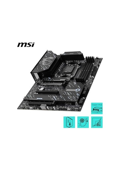 Msı X870e Gamıng Plus Wıfı Am5 Ddr5 8200mhz Oc 3x M.2 Usb 40gbps Hdmı Dp 5g Lan Wıfı 7 Rgb Atx