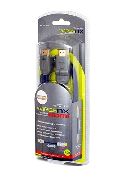 Techlink 690471 Hdmı - Hdmı Döner Başlıklı V1.4 1Mt.