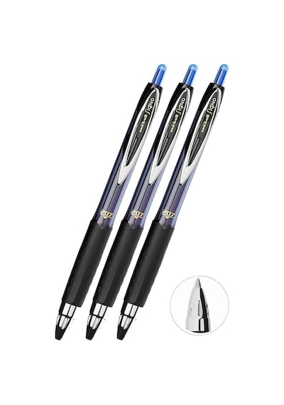 Mavi Pilot Kalem 3 Adet Uniball Signo 207 0.7 Mm Roller Uçlu Pilot Kalem Umn-207 Likit Mürekkepli Pilot Kalem Jel Kalem Mavi