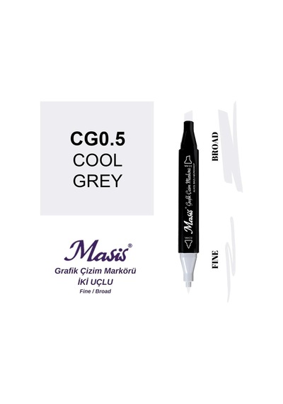 Çift Uçlu Marker Kalemi Cg0.5 Cool Grey