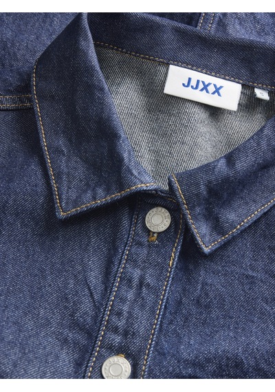 Jack & Jones Kadın Gömlek Yaka Denim Elbise - Mara - 12286777 Dark Blue Denim