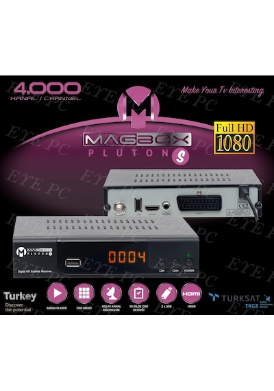 Magbox Pluton S Full Hd Scart Uydu Alıcısı