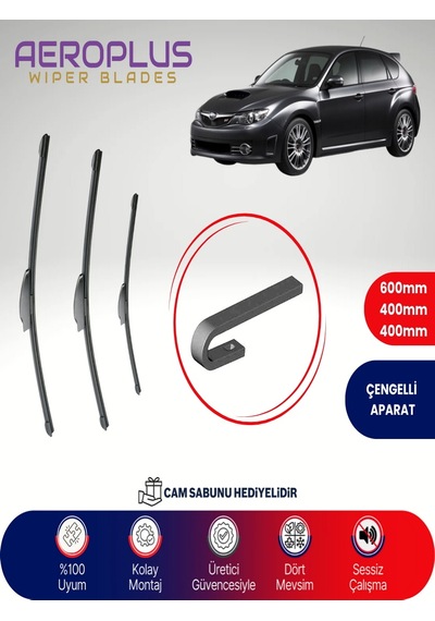 Aeroplus Subaru Impreza Ön Arka Muz Silecek Takımı 2008-2011