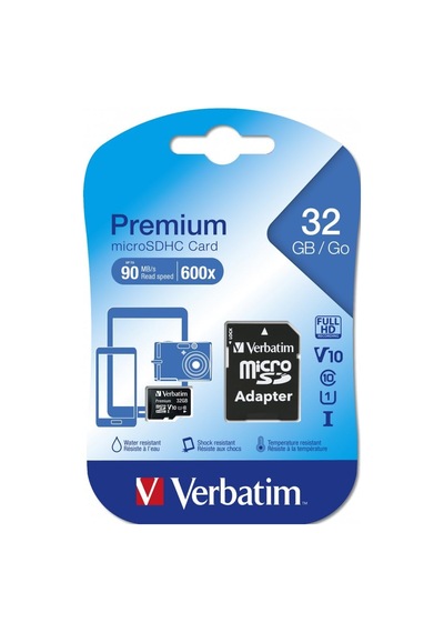 Micro Sdhc Hafıza Kartı 32 Gb, 90 Mb/sn Okuma Hızı, Class 10, Sd Adaptörlü