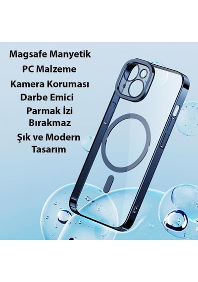 Baseus 14 Plus Magsafe Uyumlu Armor Kamera Korumalı Kılıf Ve Tempered Ekran Koruyucu Set 14 Plus Kılıf Ekran Koruyucu Set