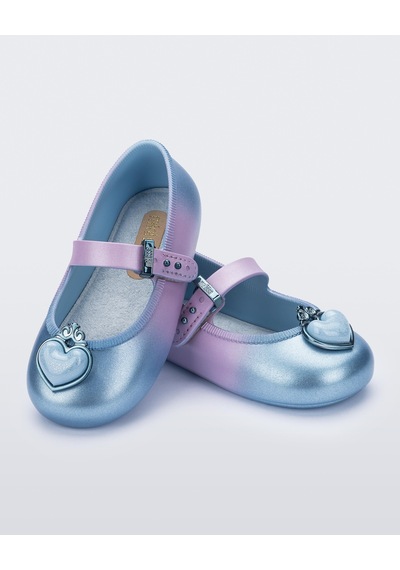 Mini Melissa Metalic Mavi Soft Ballerina Princess Kız Çocuk Ayakkabı 38098