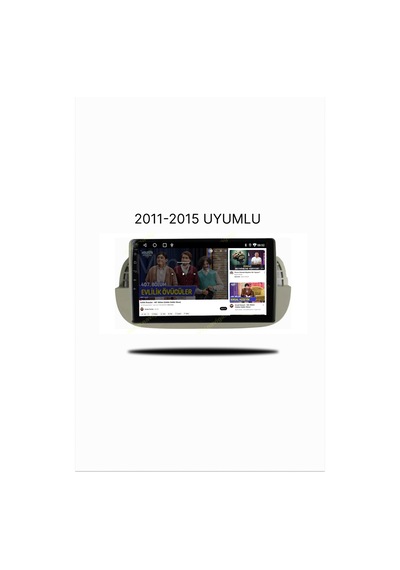 Snp Serisi Fiat 500c 2011-2015 Uyumlu 9 İnç Android Multimedya 6-128 Gb Hafıza + Kablosuz Carplay & Android Auto + Kamera  9"