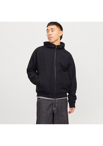 Jack & Jones Jack&jones Perfect Bomber Erkek Siyah Kapüşonlu Ceket Siyah