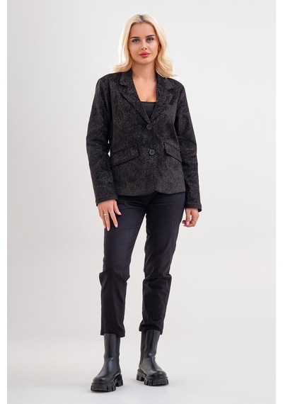 Bold & Young Kadın Baskılı Kadife Blazer Ceket Likralı Pamuklu Kumaş, Astarlı, Çift Cepli Kadife Desenli Siyah Bold & Young Kadın Baskılı Kadife Blazer Ceket Likralı Pamuklu Kumaş, Astarlı, Çift Cepli Kadife Desenli Siyah