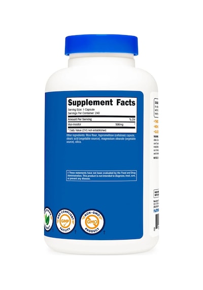 Nutricost Inositol 500 Mg 240 Kapsül / As Myo-ınositol