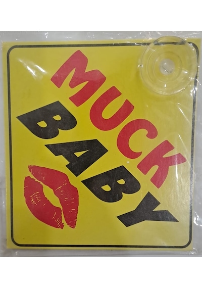 Araba Yazısı Sticker Vantuzlu 11 X 11 Cm - Muck Baby