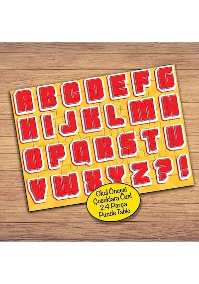 Türk Alfabesi Öğreniyorum Çocuklara Özel Puzzle Yapboz Tablo-286pz