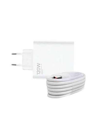 120 Watt Turbo Hızlı Şarj Aleti Seti Hızlı Şarj Adaptörü Beyaz - Lisinya 21074850