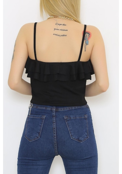 Zhlbutik Yaka Fırfırlı Bluz Atlet 001