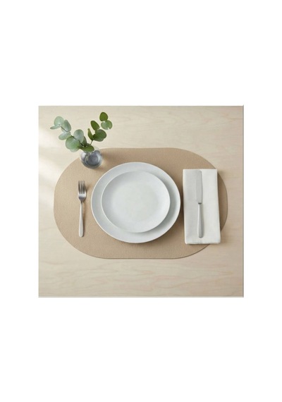 Kk Swords 4+1 Adet Deri Amerikan Servis+runner Set 4 Amerikan Servis -1 Runner Supla Decor Masa Decoru Bej