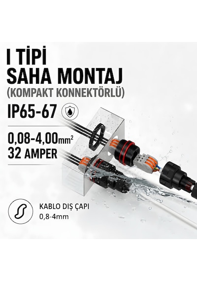 I Tipi Saha Montaj Kompakt Konnektörlü - Ip65-67